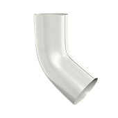 Колено трубы D100 ПЛД-02-0,6 белый 9010 (фото)