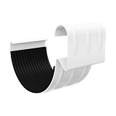 Соединитель желоба D125 GS ВПЭД-03-9010 Чистый белый-0.6 (фото)