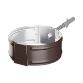 Держатель трубы D150 саморез МП Проект корич 8017 (фото)