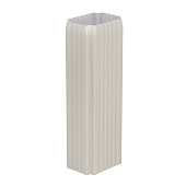 Труба водосточная 76*102*2000 (ПЛ-02-9010-ОН) бел (фото)